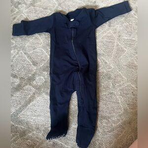 Monica + Andy Navy Blue footie PJ